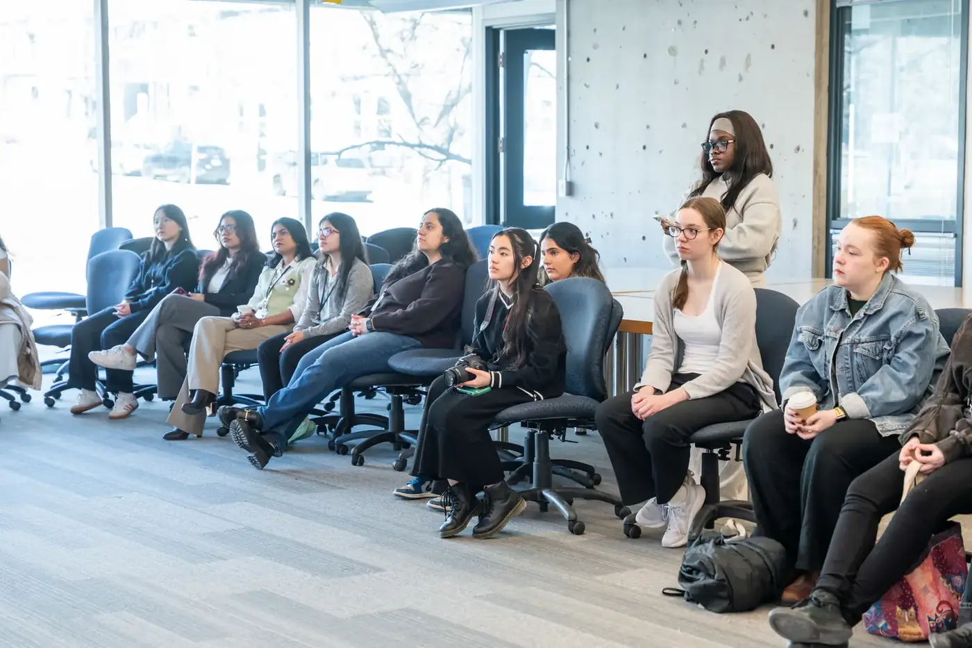 Students in a group discussion at Dalhousie Faculty of Computer Science